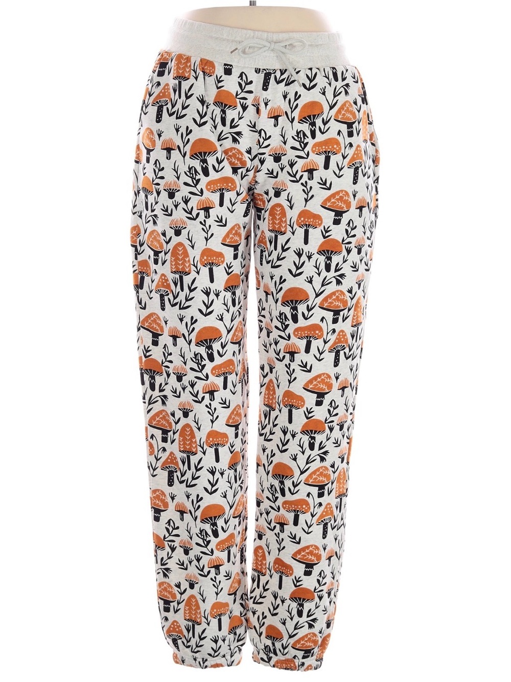 Mushroom Print Jogger Pants